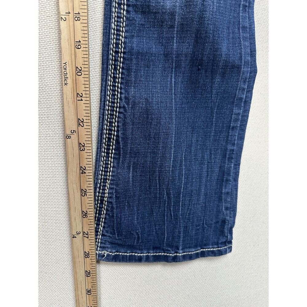 Rhythm in Blues Jeans Women's Size 6 Short Flap Pockets Straight Leg Top Stitch - Picture 12 of 16